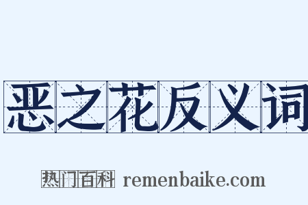 恶之花反义词是什么意思的图片